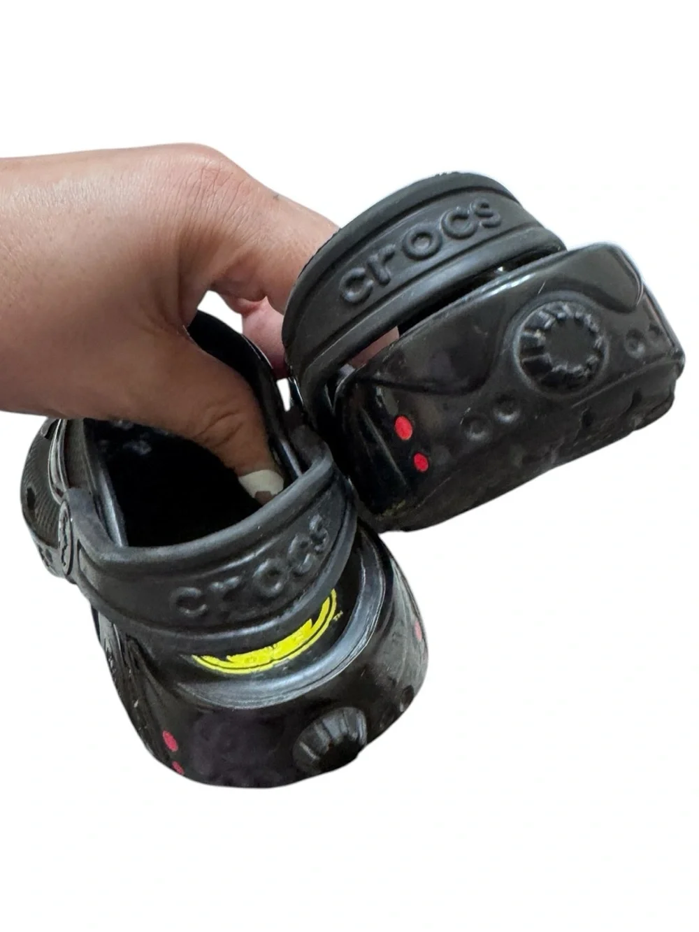 CROCS Toddler Black Batman Slip-On Clog Sandals